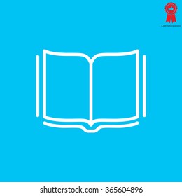 Open book - Vector illustration, line icon