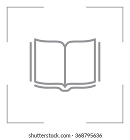 Open book - Vector illustration, line icon