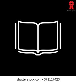 Open book - Vector illustration, line icon