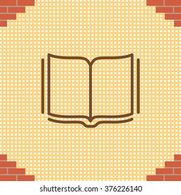 Open book - Vector illustration, line icon