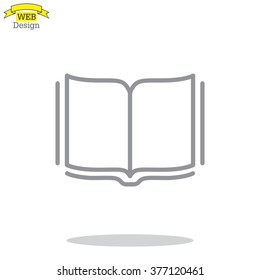 Open book - Vector illustration, line icon