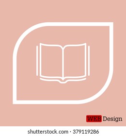 Open book - Vector illustration, line icon