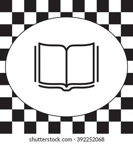 Open book - Vector illustration, line icon