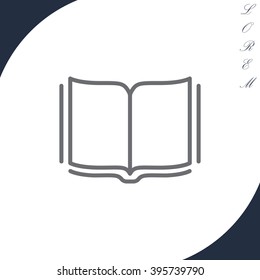 Open book - Vector illustration, line icon