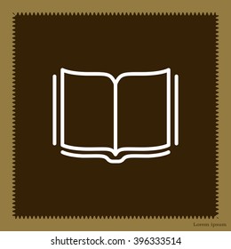 Open book - Vector illustration, line icon