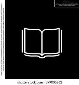 Open book - Vector illustration, line icon