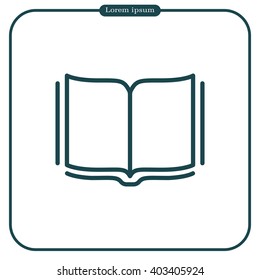 Open book - Vector illustration, line icon