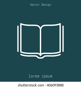 Open book - Vector illustration, line icon