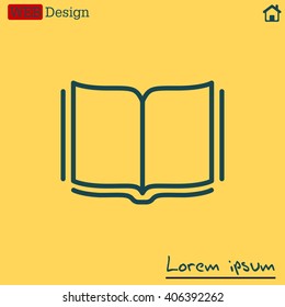 Open book - Vector illustration, line icon
