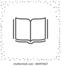 Open book - Vector illustration, line icon