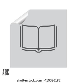 Open book - Vector illustration, line icon