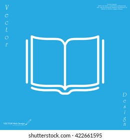 Open book - Vector illustration, line icon