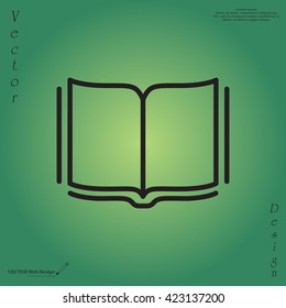 Open book - Vector illustration, line icon