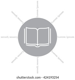 Open book - Vector illustration, line icon
