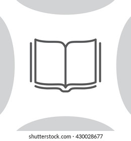 Open book - Vector illustration, line icon
