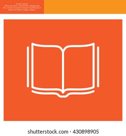 Open book - Vector illustration, line icon