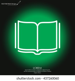 Open book - Vector illustration, line icon
