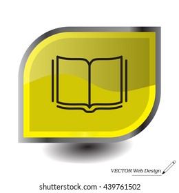 Open book - Vector illustration, line icon