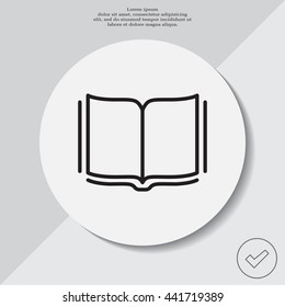 Open book - Vector illustration, line icon