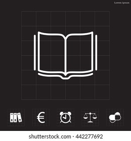 Open book - Vector illustration, line icon