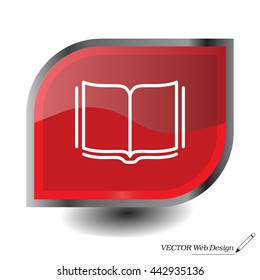 Open book - Vector illustration, line icon