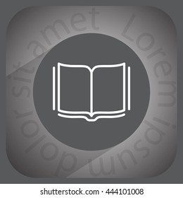 Open book - Vector illustration, line icon
