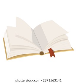 an open book. vector illustration on a white background.