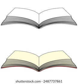 Open book vector illustration. Open book symbol