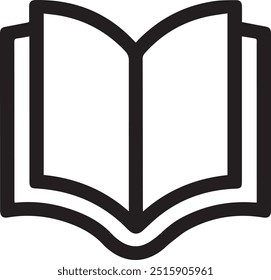 A open book vector image created for various companies. The design is clean, smooth, and exceptional, making it ideal for logos, posters, t-shirts, and other graphic projects