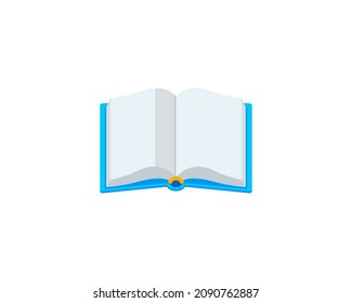 Open book vector isolated icon. Emoji illustration. Book vector emoticon