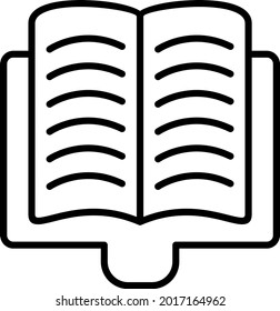 Open book Vector Line Icon Design
