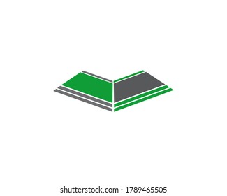 open book vector logo design icon