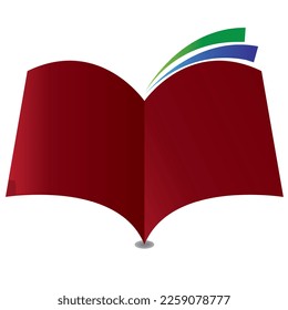 open book vector logo illustration