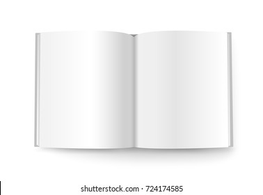 Open book vector mockup isolated on white. Ready for a content