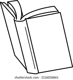 Libro abierto. Icono de contorno del vector.