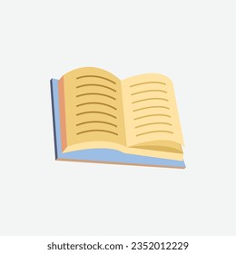 Open Book Vector realistic icon