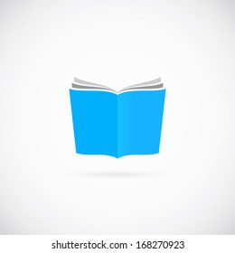 Open book vector symbol icon