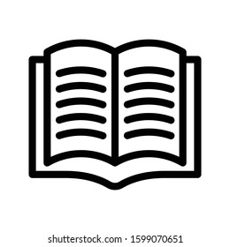 open book vector thin line icon 