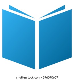 Open Book vector toolbar icon for software design. Style is gradient icon symbol on a white background.