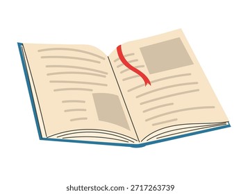 Open book with visible text lines, book spread with lines