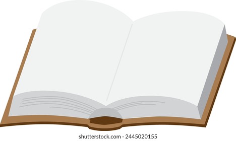 Open book white page frame material
