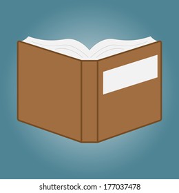 Open book with white pages.Vector Illustration