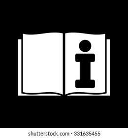 Open book - white vector icon