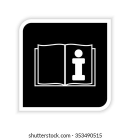 Open book -  white vector icon