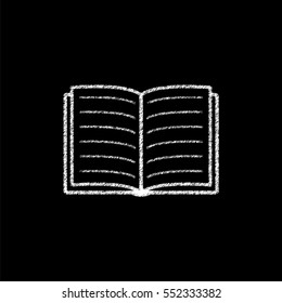 Open book  - white vector icon