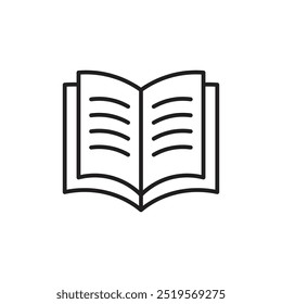 Symbol "Buchlinie öffnen". Vektorgrafik. EPS10