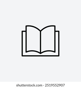 Open bookline vector icon. EPS 10
