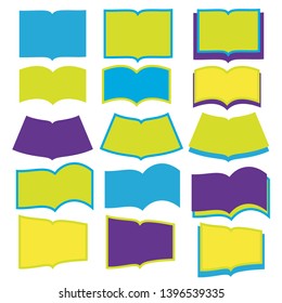 Open books on white background