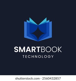 Open books overlapping each other logo.
