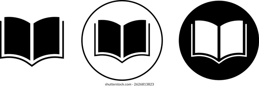  Open books sign. Including read. open book reading  knowledge.  Textbook symbol. journal literature business signs. Education concept
